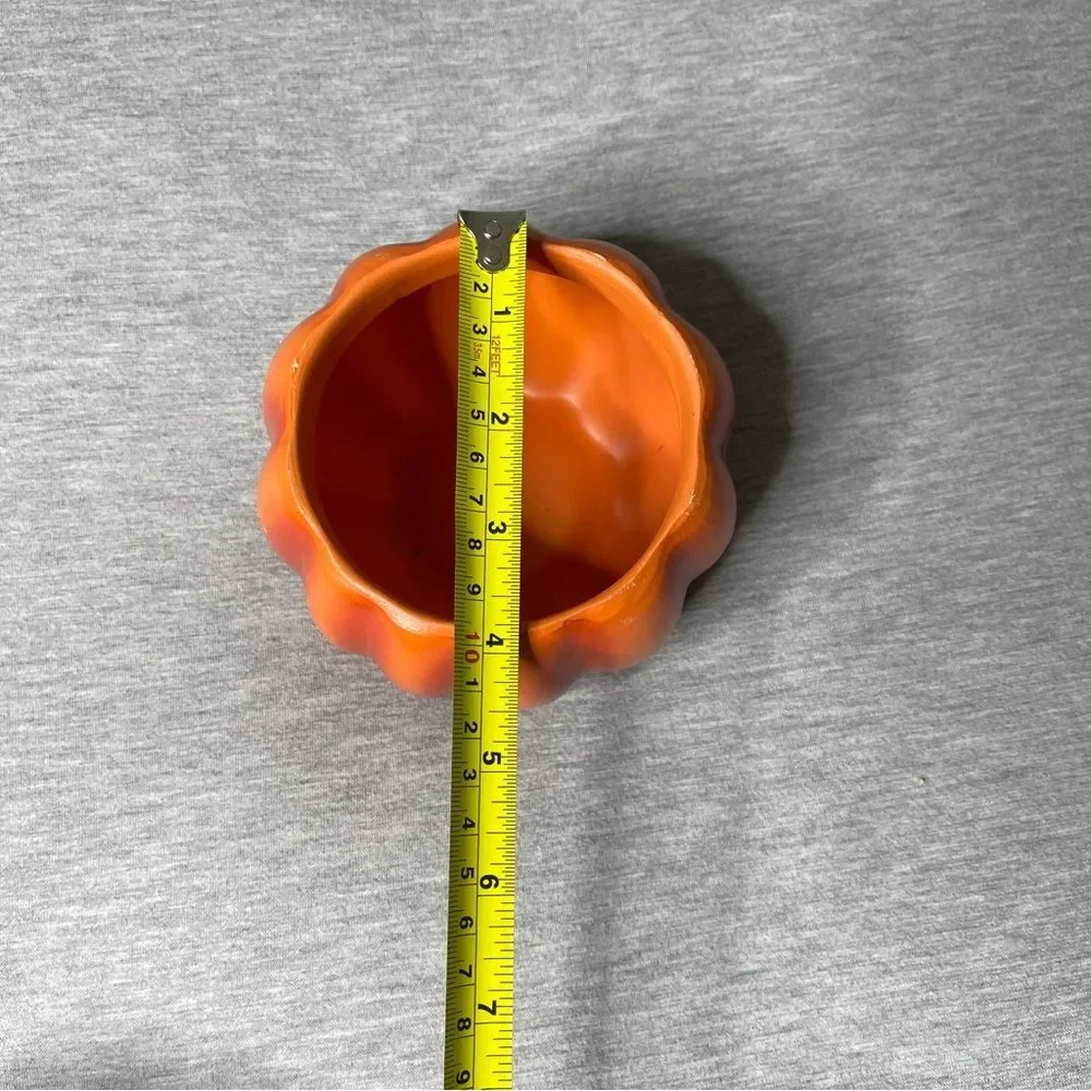 Target Orange 4” Round Pumpkin Ceramic Planter Pot 6 PCS. Set